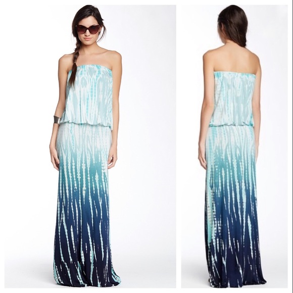 Young Fabulous & Broke Dresses & Skirts - YFB “Sydney” Strapless Tie-Dye Maxi Dress